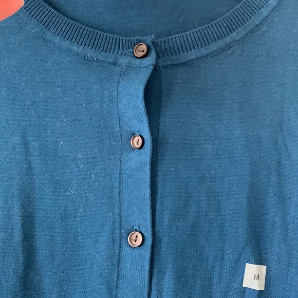 NWT LOFT 100% Cotton Crew Neck Buttoned Down Cardigan Sweater - Picture 4 of 13